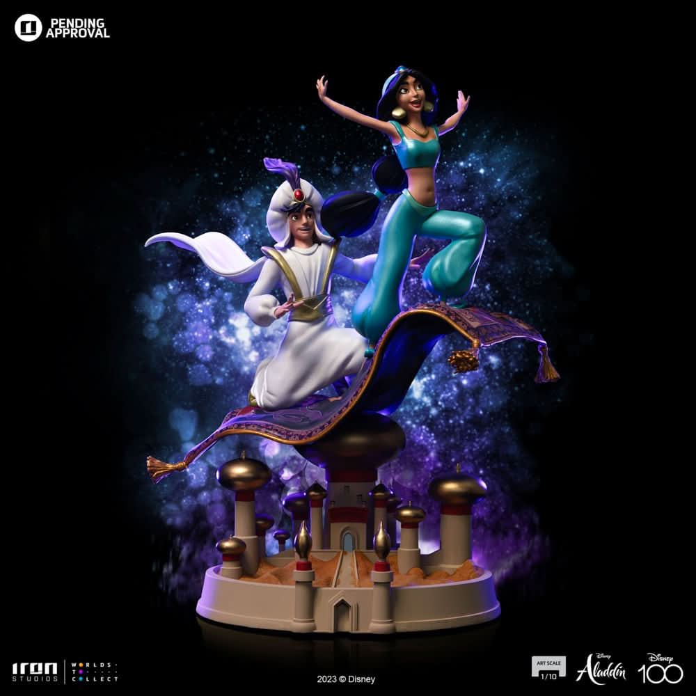 Statue Aladdin and Jasmine - Disney 100th - Aladdin - Art Scale 1/10 - Iron Studios