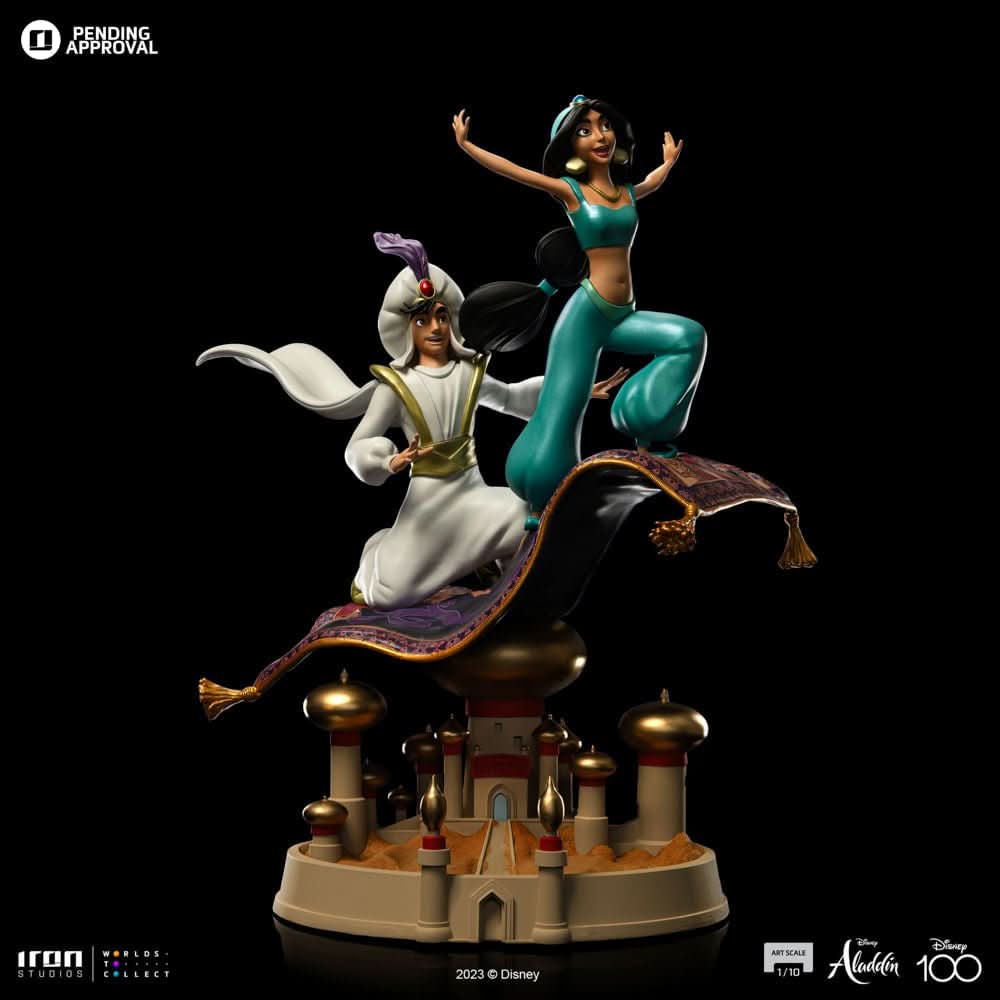 Statue Aladdin and Jasmine - Disney 100th - Art Scale 1/10 - Iron Studios