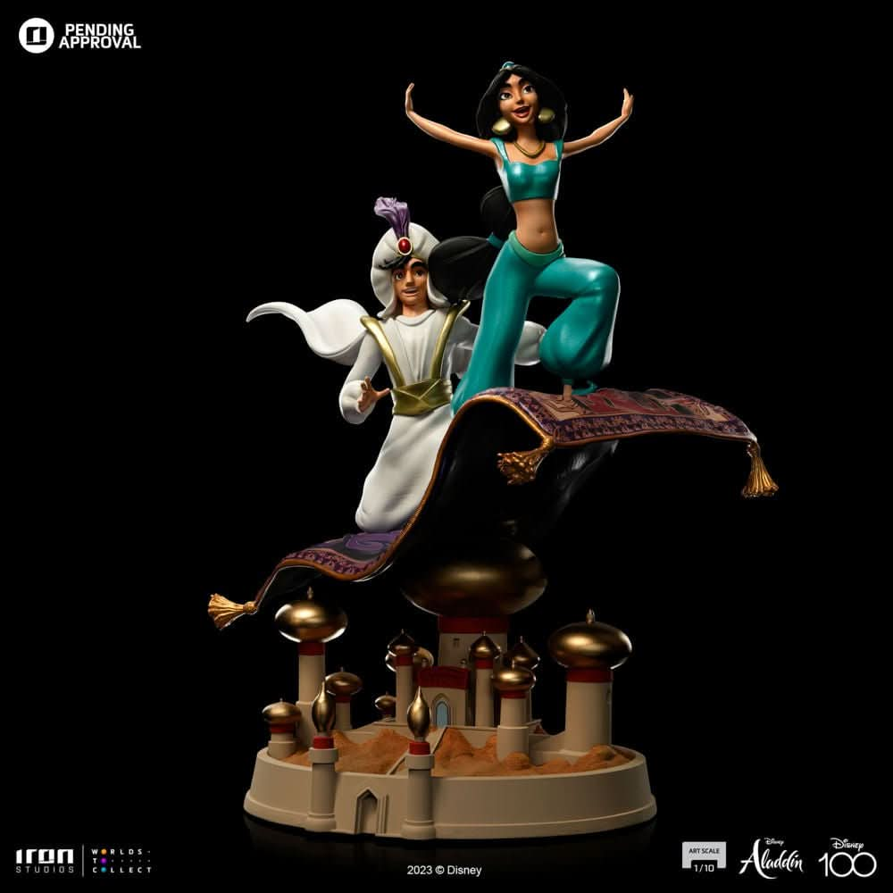 Statue Aladdin and Jasmine - Disney 100th - Aladdin - Art Scale 1/10 - Iron Studios