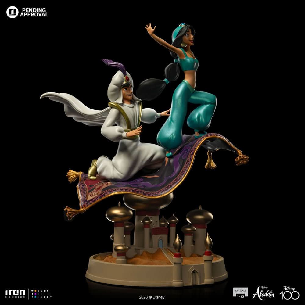 Statue Aladdin and Jasmine - Disney 100th - Art Scale 1/10 - Iron Studios