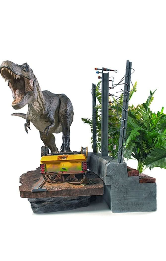 Statue T - Rex Attack (Set A) - Jurassic Park - Art Scale 1/10 - Iron Studios