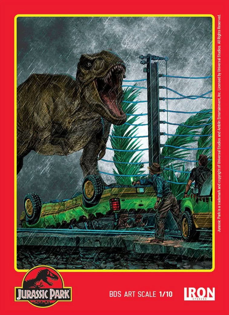 Statue T-Rex Attack (Set A) - Jurassic Park - Art Scale 1/10 - Iron Studios