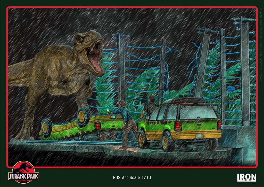 Statue T-Rex Attack - Jurassic Park (SET B) - Art Scale 1/10 - Iron Studios