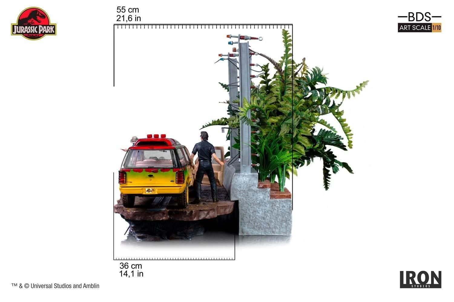 Statue T - Rex Attack - Jurassic Park (SET B) - Art Scale 1/10 - Iron Studios