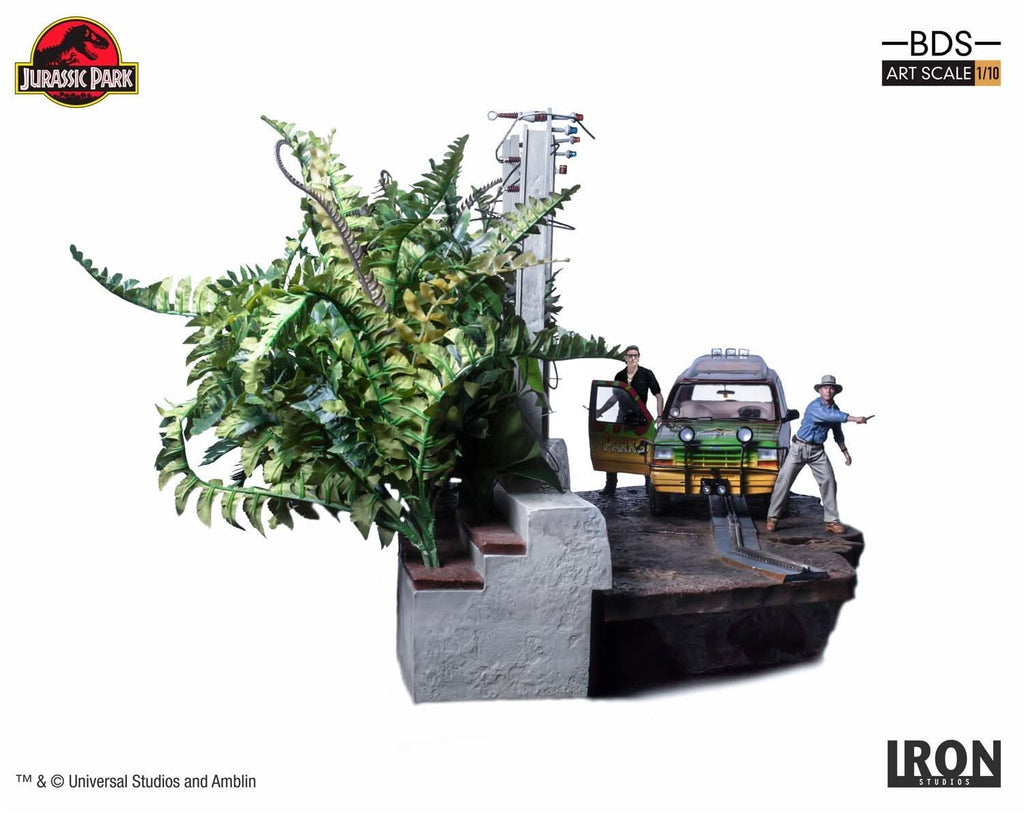Statue T-Rex Attack - Jurassic Park (SET B) - Art Scale 1/10 - Iron Studios