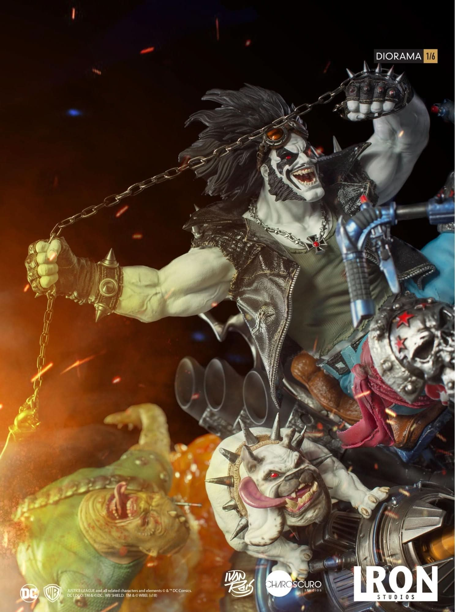 Statue Lobo 1/6 Diorama - By Ivan Reis - DC Comics - Iron Studios