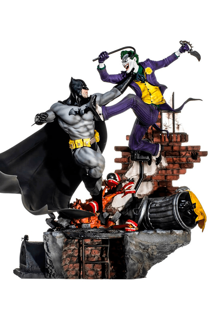 Statue Batman Vs Joker - Dc Comics By Ivan Reis - Battle Diorama 1/6 - Iron Studios