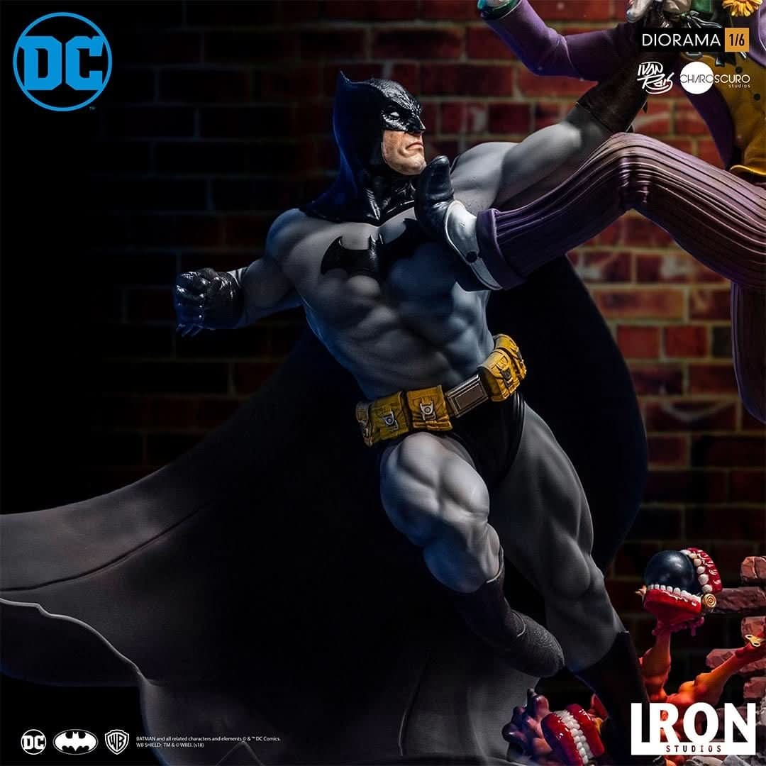 Statue Batman Vs Joker - Dc Comics By Ivan Reis - Battle Diorama 1/6 - Iron Studios