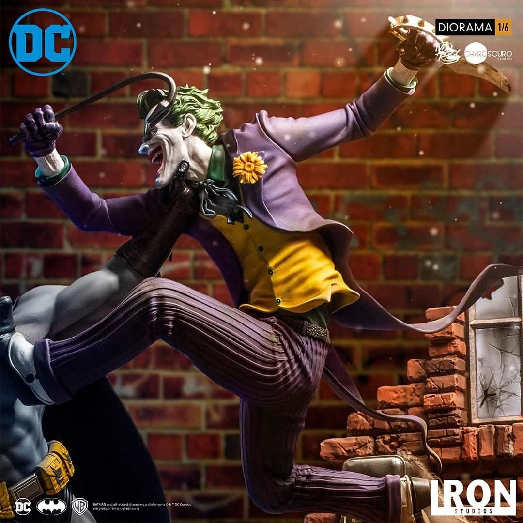 Statue Batman Vs Joker - Dc Comics By Ivan Reis - Battle Diorama 1/6 - Iron Studios