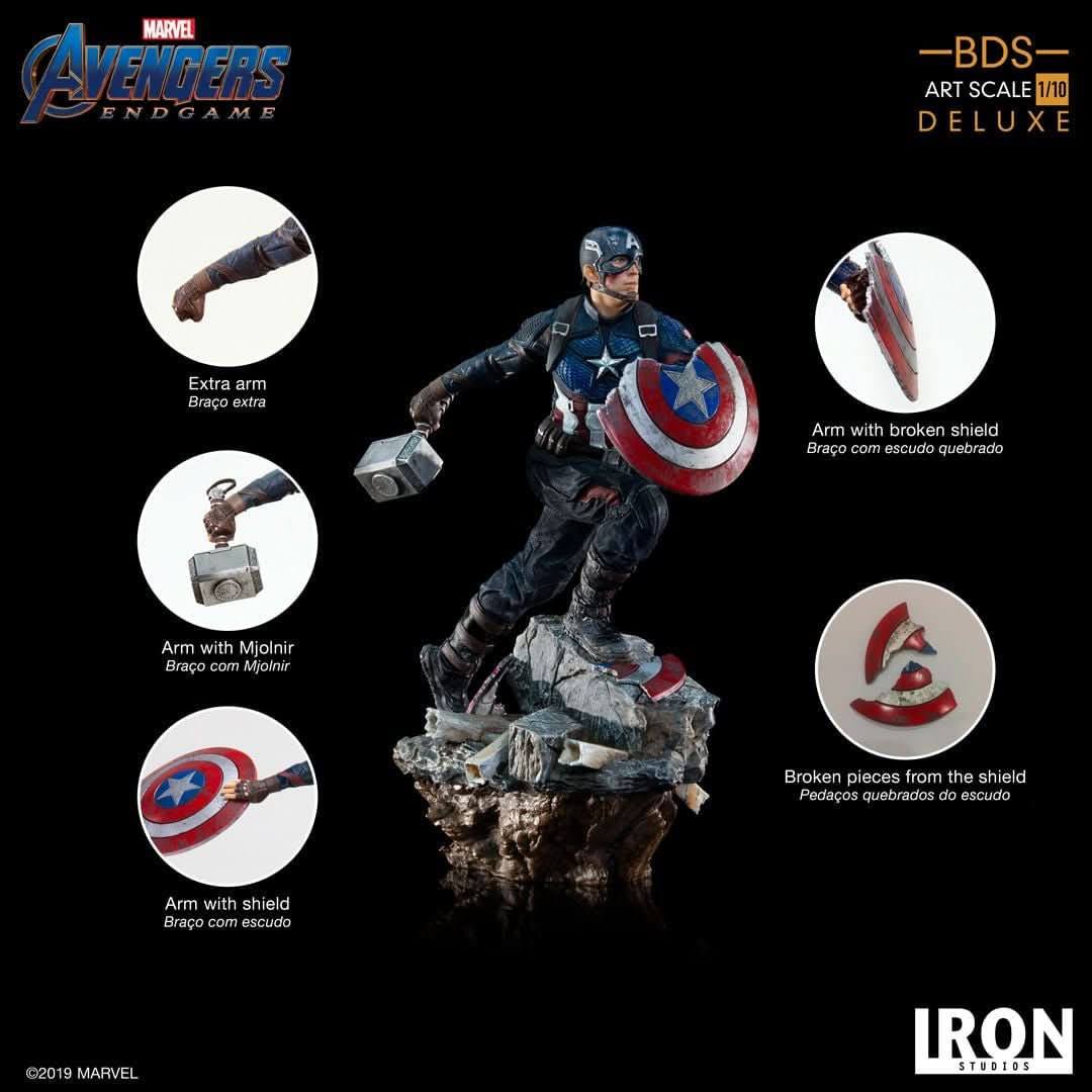 Statue Captain America Deluxe - Avengers: End Game - Art Scale 1/10 - Iron Studios