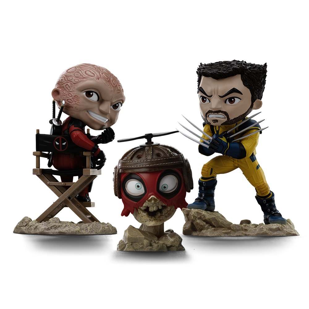 Statue Deadpool, Wolverine and Headpool (Unmasked) - Deadpool & Wolverine - Minico - Iron Studios