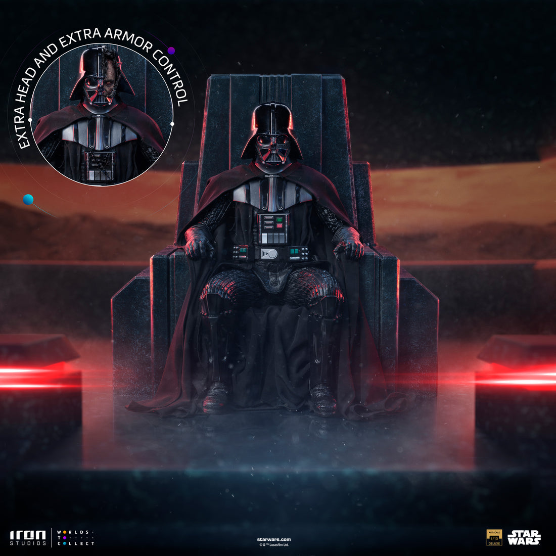Digital Pre-Order - Statue Darth Vader on Throne - Star Wars: Obi-Wan Kenobi Series - Art Scale 1/10 - Iron Studios