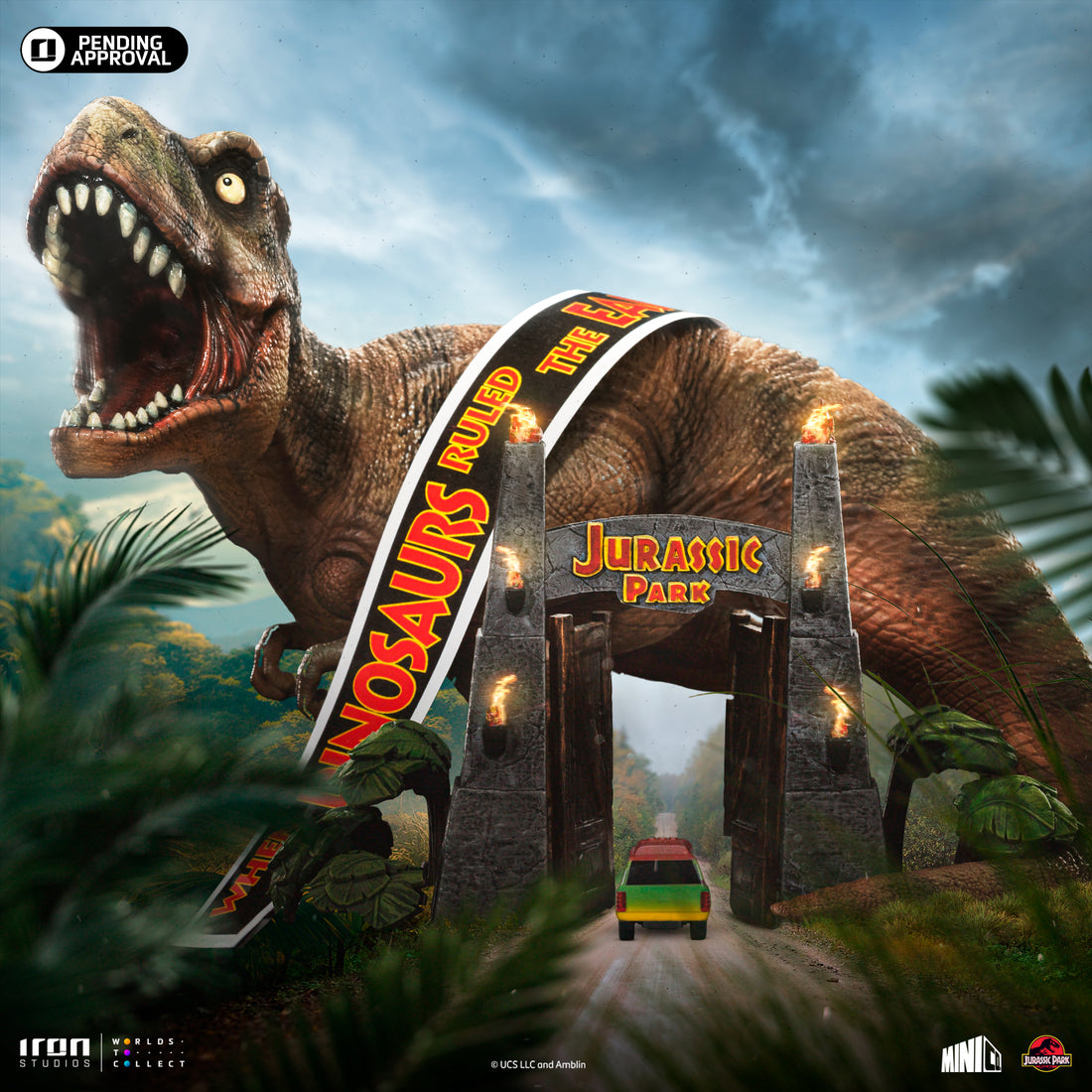 Statue T - Rex 30th Anniversary Deluxe - Jurassic Park - MiniCo - Iron Studios