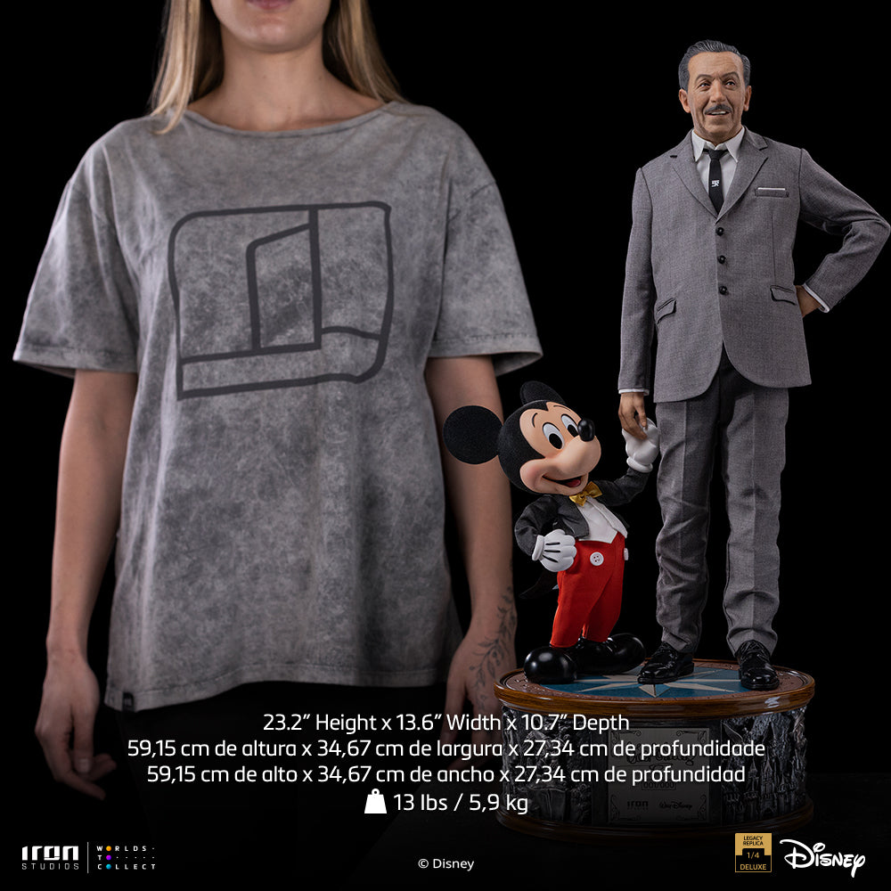Pre-Order - Statue Walt Disney & Mickey Mouse - Disney Classics - Legacy Replica 1/4 - Iron Studios
