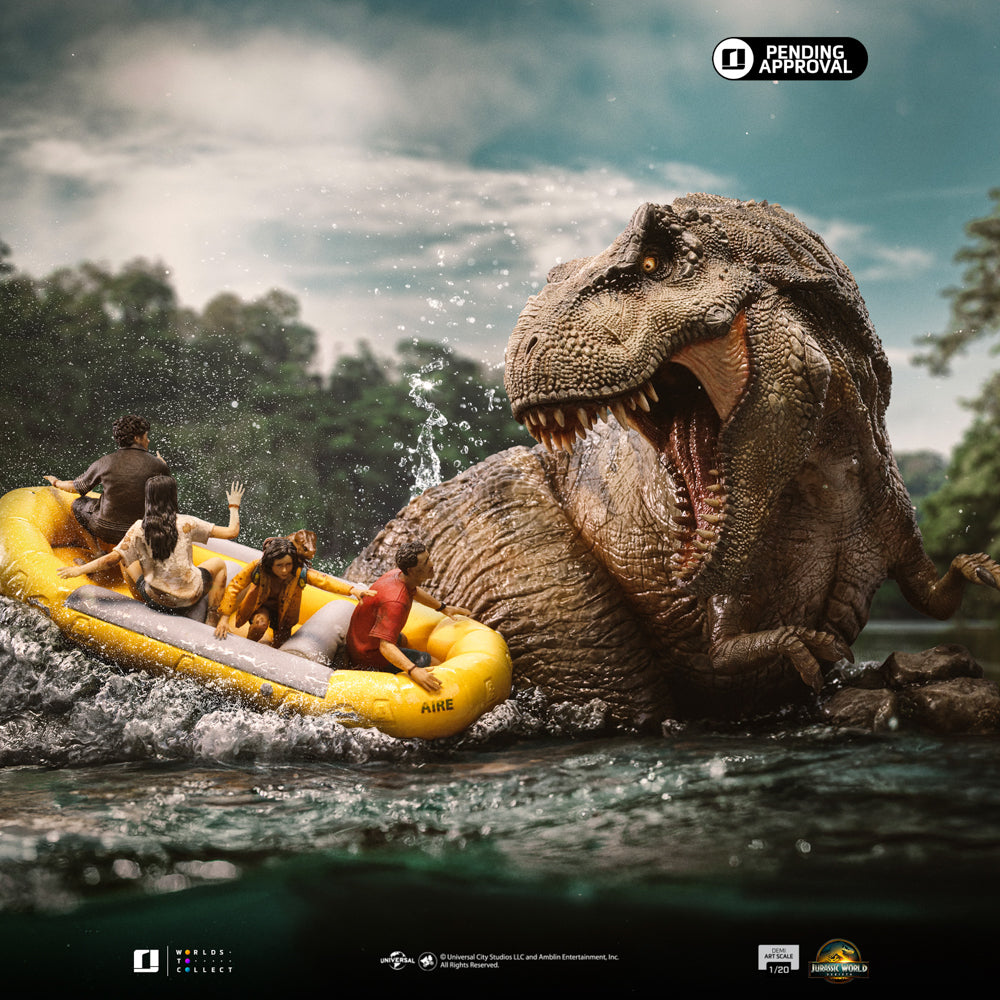 Pre-Order - Statue T-Rex River Scene - Jurassic World: Rebirth - Demi Art Scale 1/20 - Iron Studios