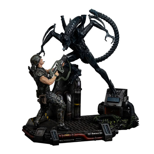 Pre-Order - Statue Alien Xenomorph Warrior vs Corporal Dwayne Hicks Deluxe - Aliens - Art Scale 1/10 - Iron Studios