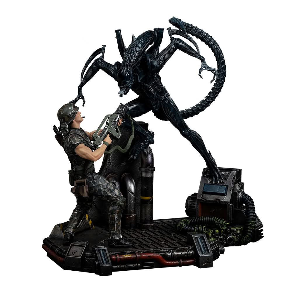 Pre-Order - Statue Alien Xenomorph Warrior vs Corporal Dwayne Hicks Deluxe - Aliens - Art Scale 1/10 - Iron Studios