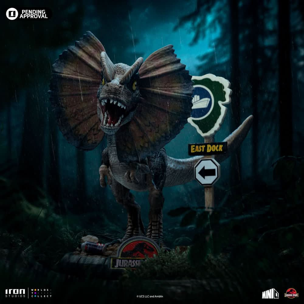 Digital Pre - Order - Statue Dilophosaurus - Jurassic Park - MiniCo - Iron Studios