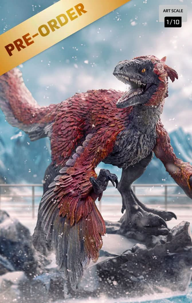 Digital Pre - Order - Statue Pyroraptor - Jurassic World: Dominion - Art Scale 1/10 - Iron Studios