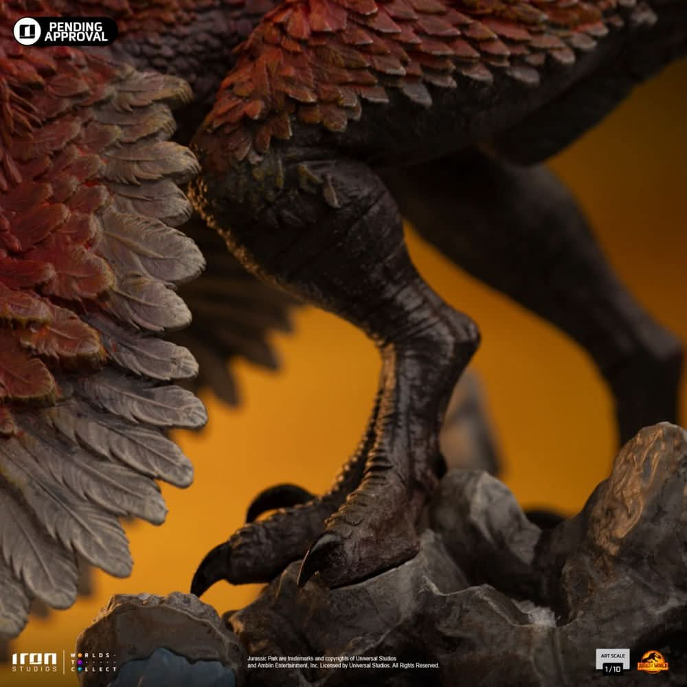 Digital Pre - Order - Statue Pyroraptor - Jurassic World: Dominion - Art Scale 1/10 - Iron Studios