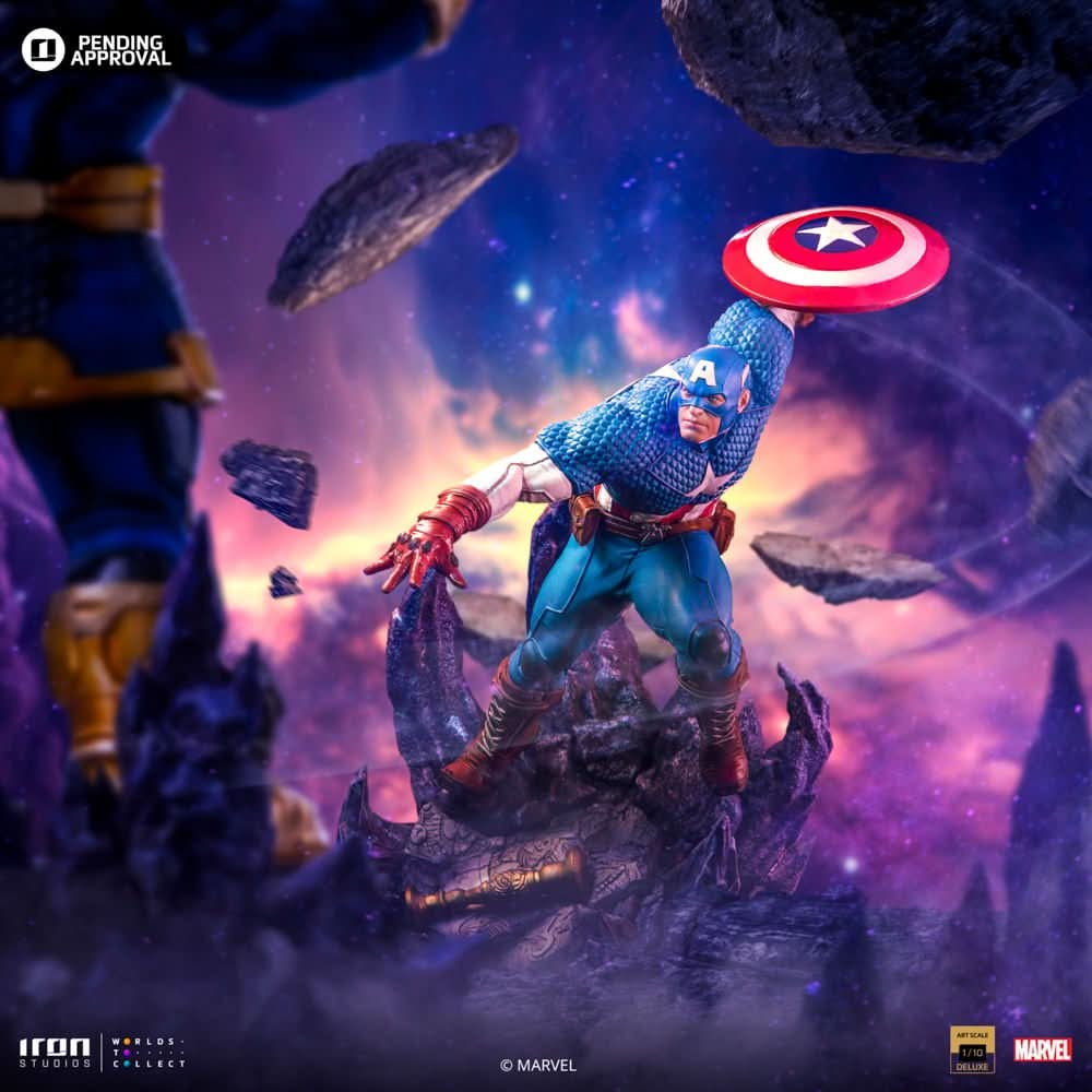 Digital Pre - Order - Statue Captain America Deluxe - Infinity Gauntlet Diorama - Art Scale 1/10 - Iron Studios