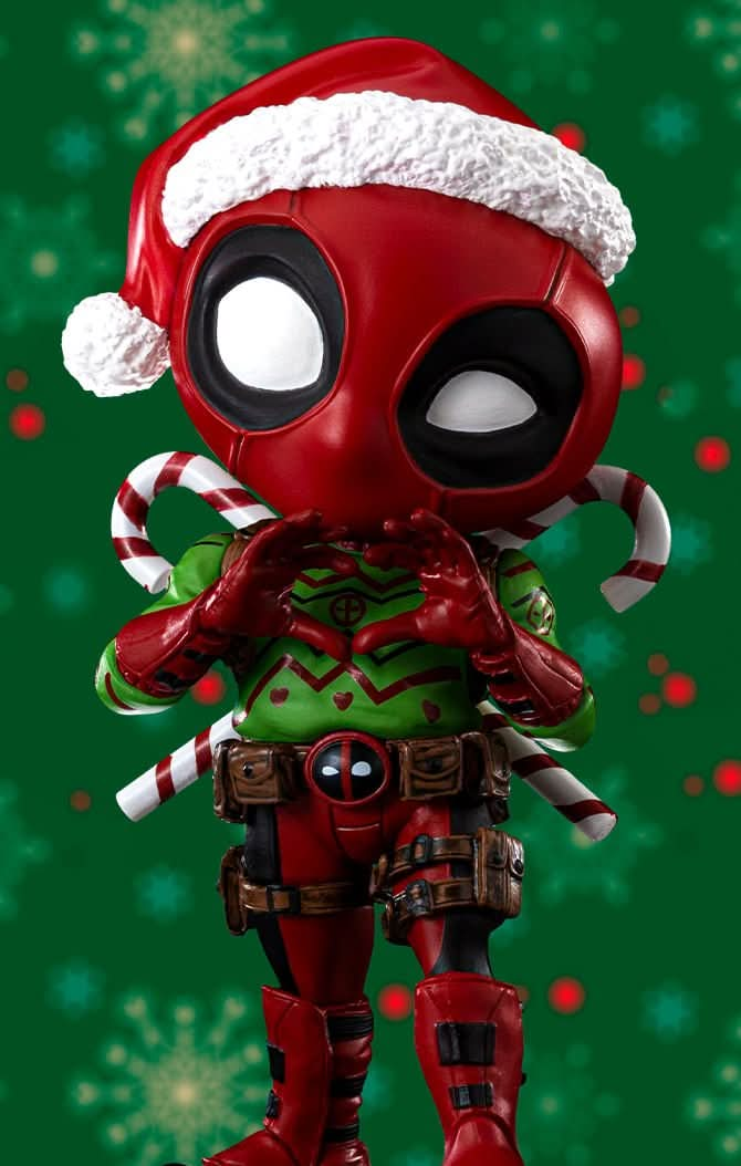 Statue Deadpool Holidays Ver - Marvel Comics - MiniCo - Iron Studios