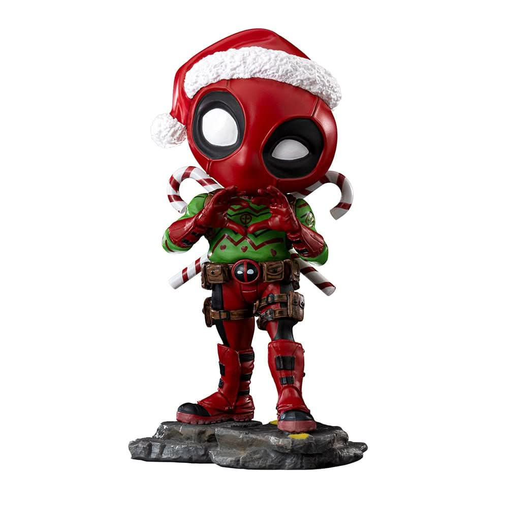 Statue Deadpool Holidays Ver - Marvel Comics - MiniCo - Iron Studios