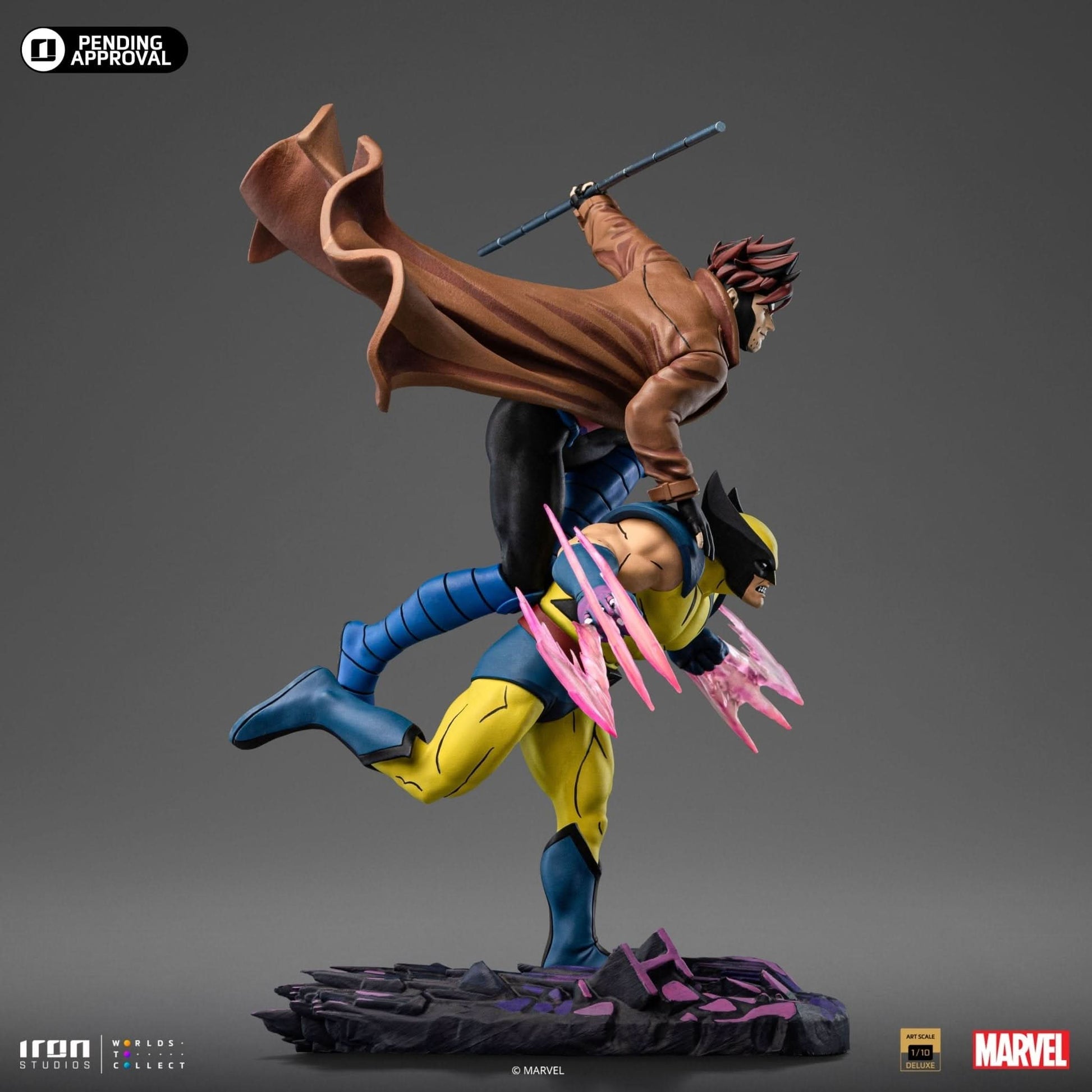 Digital Pre - Order - Statue Gambit e Wolverine - X - Men 97 - Art Scale 1/10 - Iron Studios