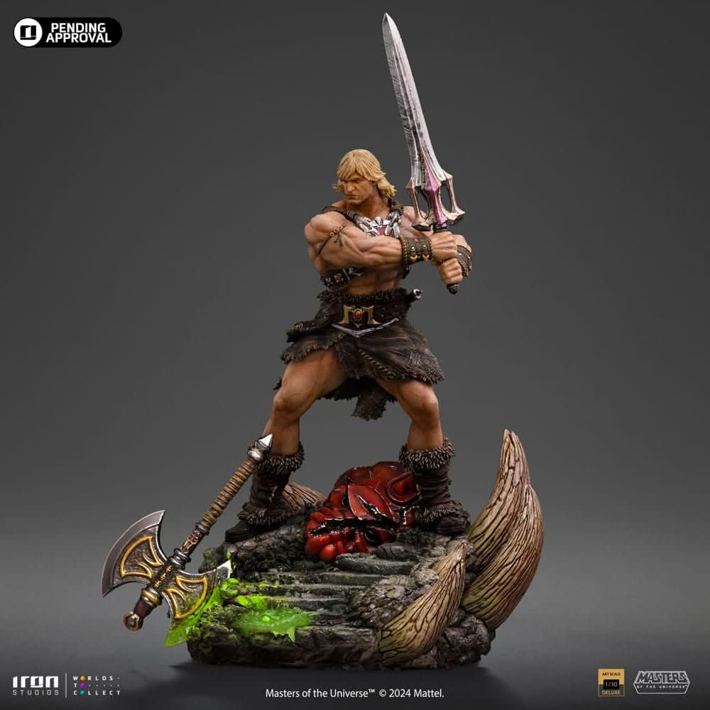 Digital Pre - Order - Statue He - Man Unleashed - Masters of the Universe - Art Scale 1/10 - Iron Studios