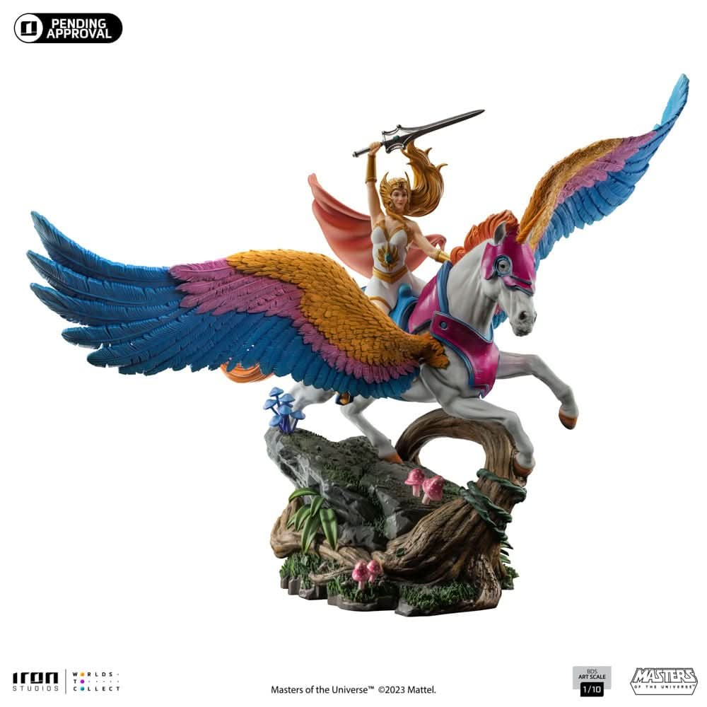 Digital Pre - Order - Statue She - ra and Swift Wind Deluxe - Masters of the Universe - Art Scale 1/10 - Iron Studios