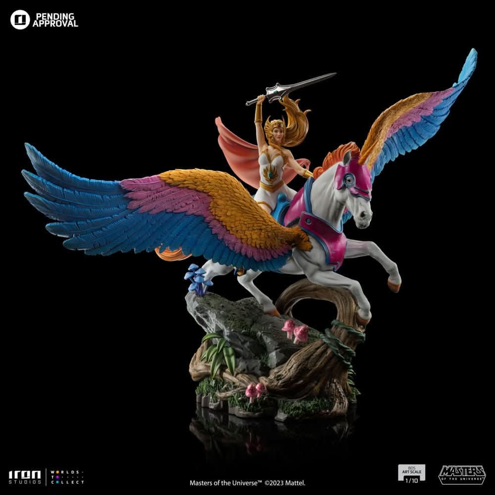 Digital Pre - Order - Statue She - ra and Swift Wind Deluxe - Masters of the Universe - Art Scale 1/10 - Iron Studios