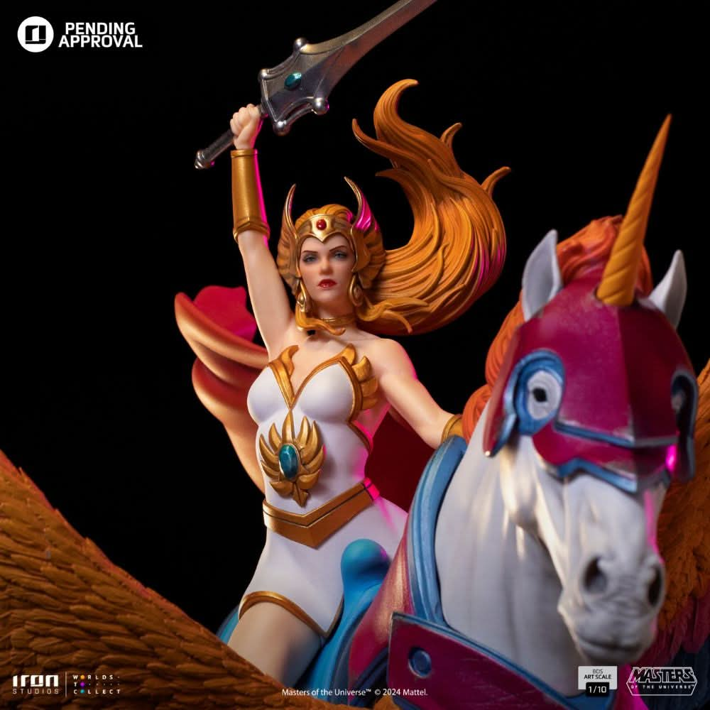 Digital Pre - Order - Statue She - ra and Swift Wind Deluxe - Masters of the Universe - Art Scale 1/10 - Iron Studios