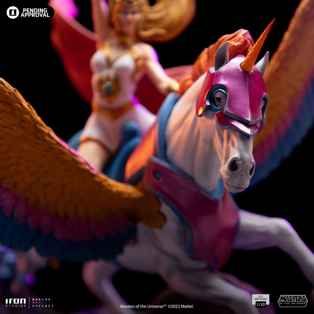 Digital Pre - Order - Statue She - ra and Swift Wind Deluxe - Masters of the Universe - Art Scale 1/10 - Iron Studios