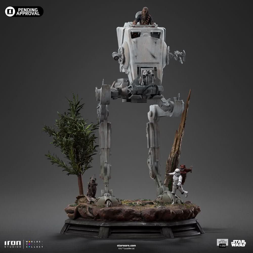 Digital Pre - Order - Statue AT - ST and Chewbacca - Star Wars - Demi Art Scale 1/20 - Iron Studios