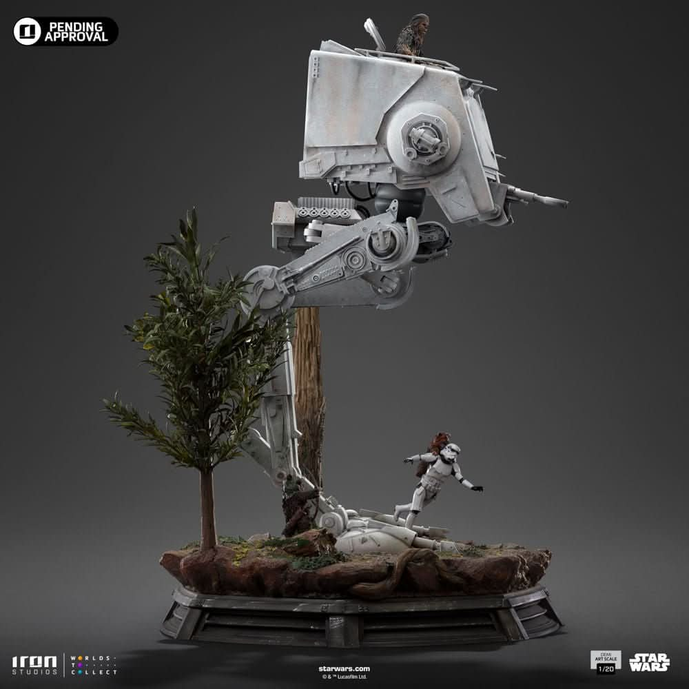 Digital Pre - Order - Statue AT - ST and Chewbacca - Star Wars - Demi Art Scale 1/20 - Iron Studios