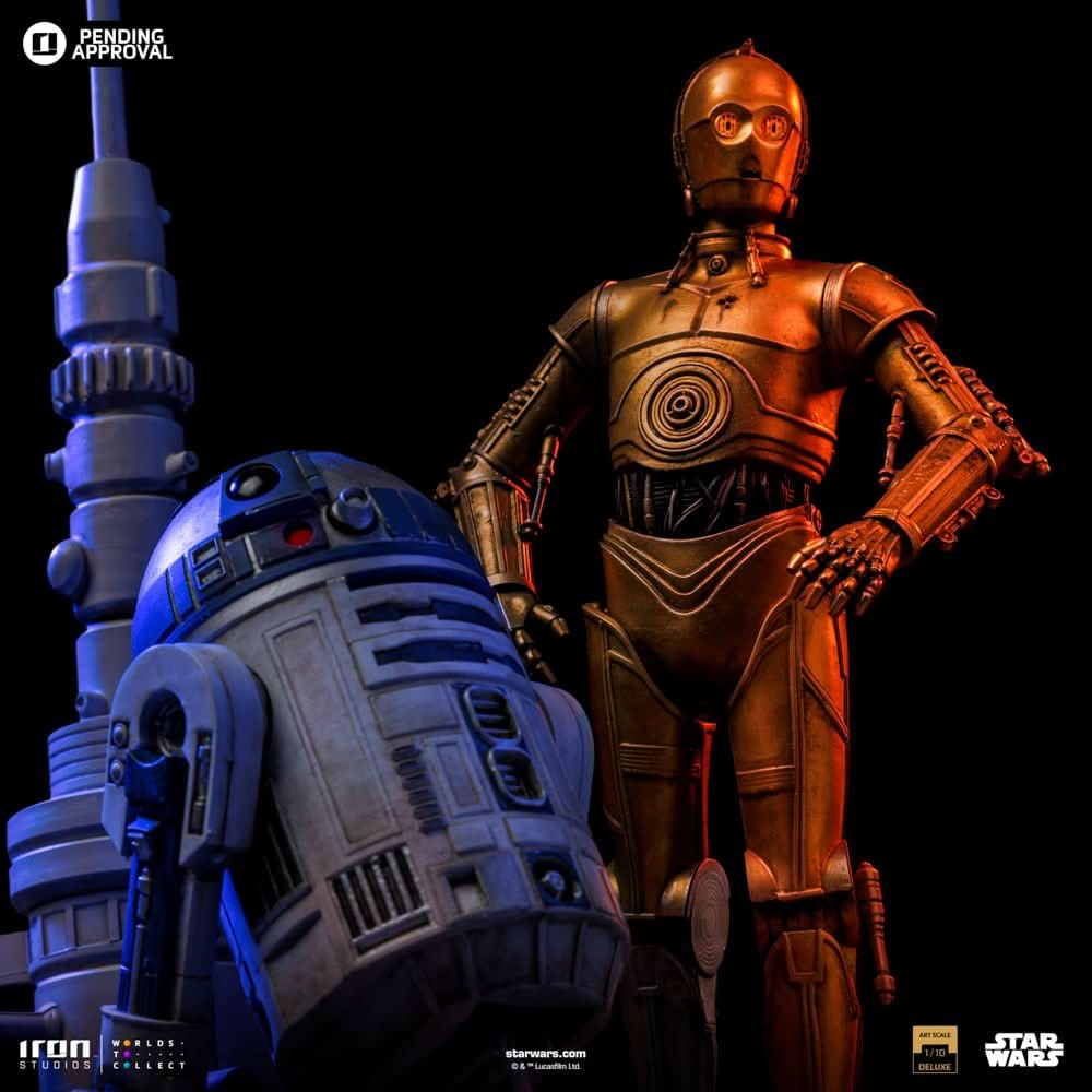 Digital Pre - Order - Statue C - 3PO and R2 - D2 Deluxe - Star Wars - Art Scale 1/10 - Iron Studios