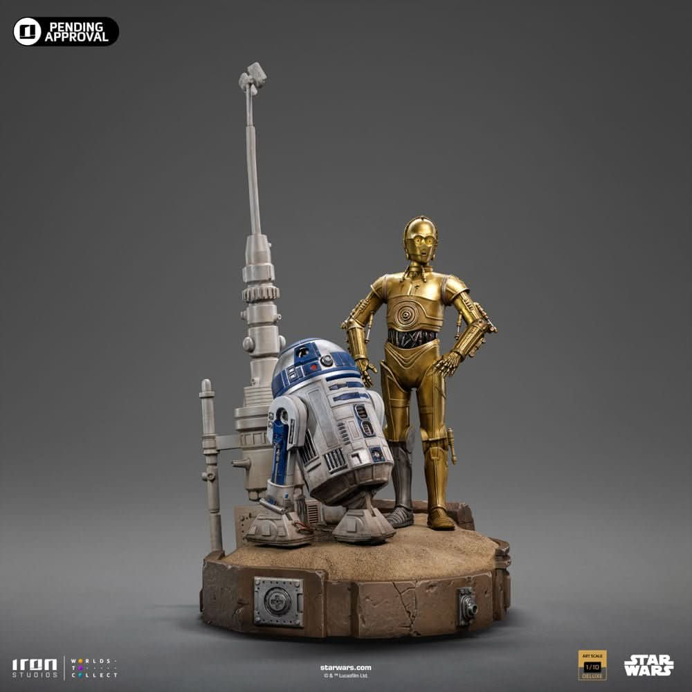 Digital Pre - Order - Statue C - 3PO and R2 - D2 Deluxe - Star Wars - Art Scale 1/10 - Iron Studios