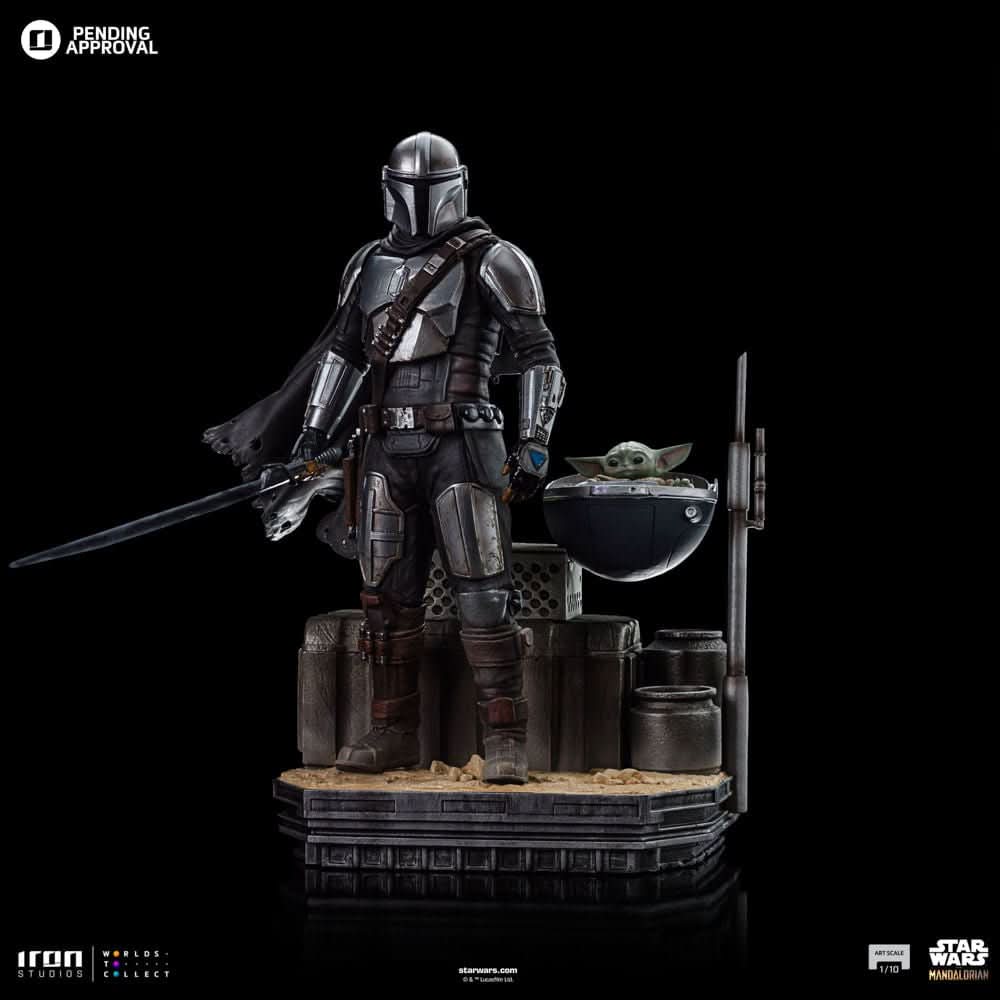 Din Djarin and Din Grogu - Star Wars: The Mandalorian - Art Scale 1/10 - Iron Studios